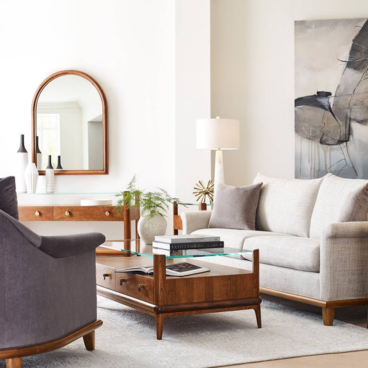 Table basse Martine avec plateau en verre