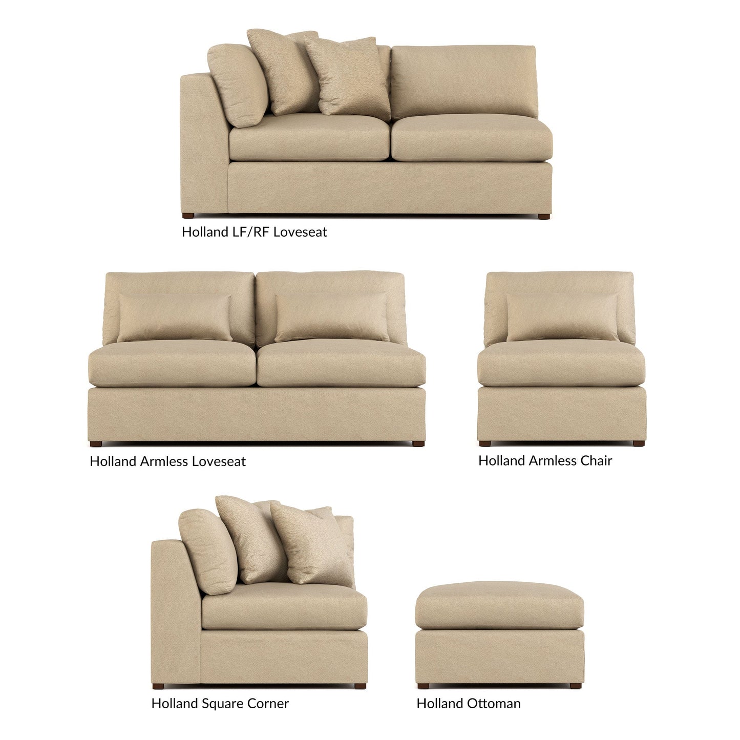 Canapé sectionnel modulaire en U Holland