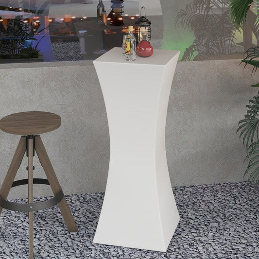 Table de cocktail Mixoy aux couleurs changeantes avec taille fine, table de pub lumineuse rechargeable sans fil pour fête, mobilier d'ambiance LED