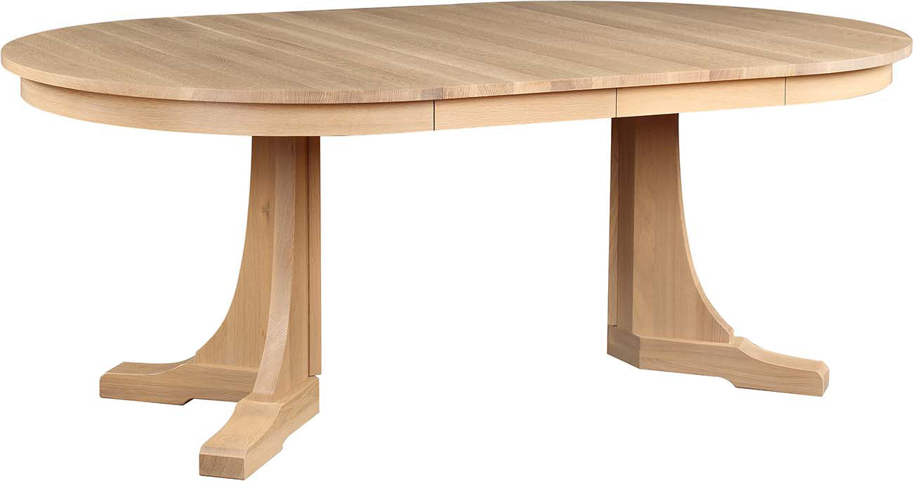 Table à manger ronde sur piédestal