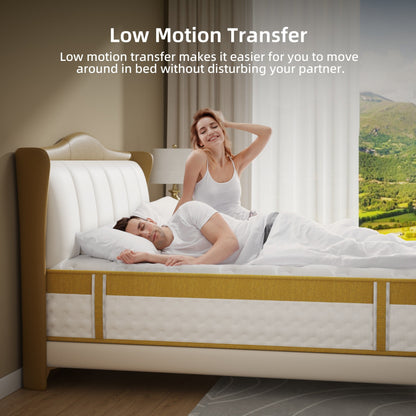 Matelas hybride en mousse à mémoire de forme et à ressorts de 10 pouces