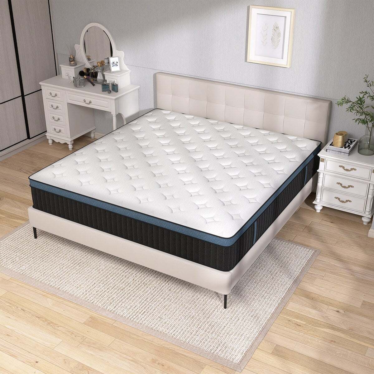Matelas hybride en mousse gel de 14 pouces dans une boîte pour un soulagement de la pression