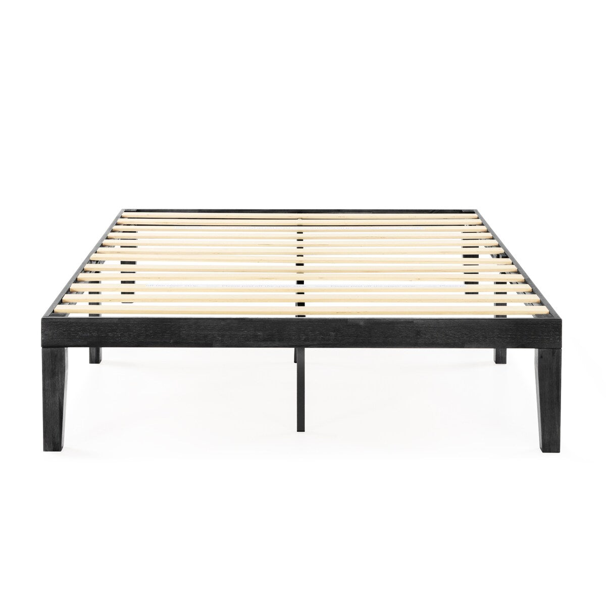 Cadre de lit plateforme classique en bois massif de 16 pouces, disponible en plusieurs finitions