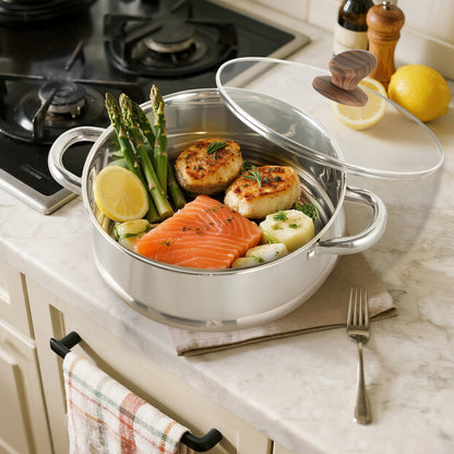 Batterie de cuisine en granit de 17 pièces, ensemble de casseroles et poêles antiadhésives