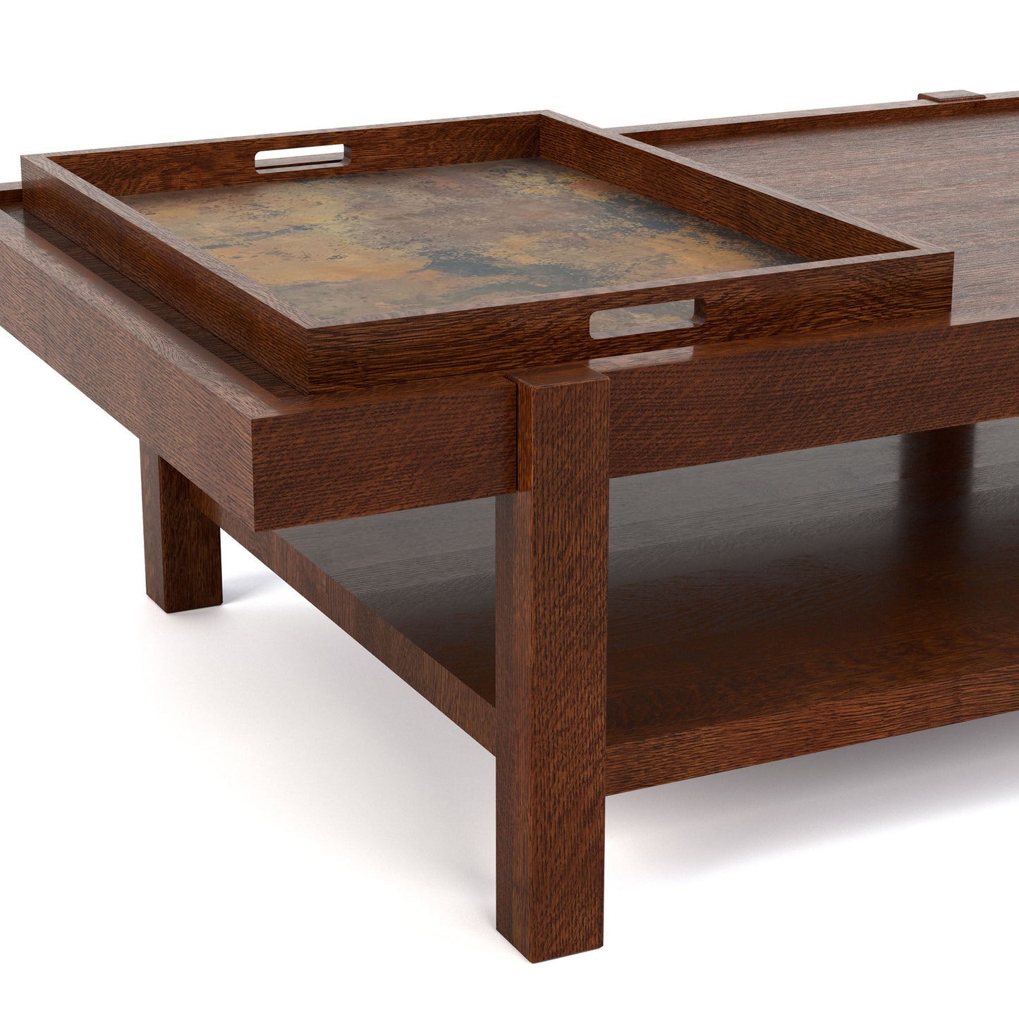 Table basse avec plateau en cuivre Durant