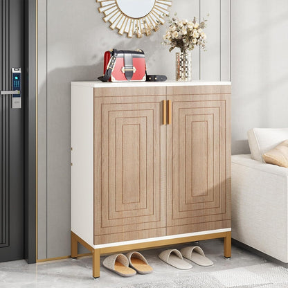 Meuble de rangement à chaussures moderne avec portes, 20 paires, 6 niveaux, pour entrée