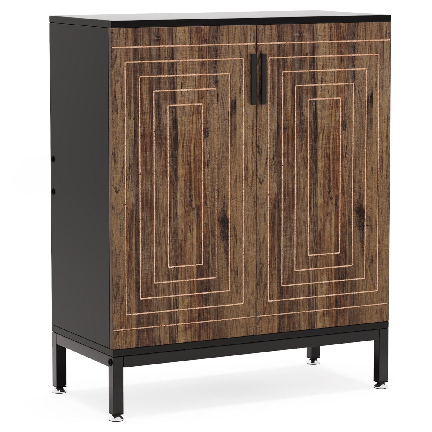 Meuble de rangement à chaussures moderne avec portes, 20 paires, 6 niveaux, pour entrée