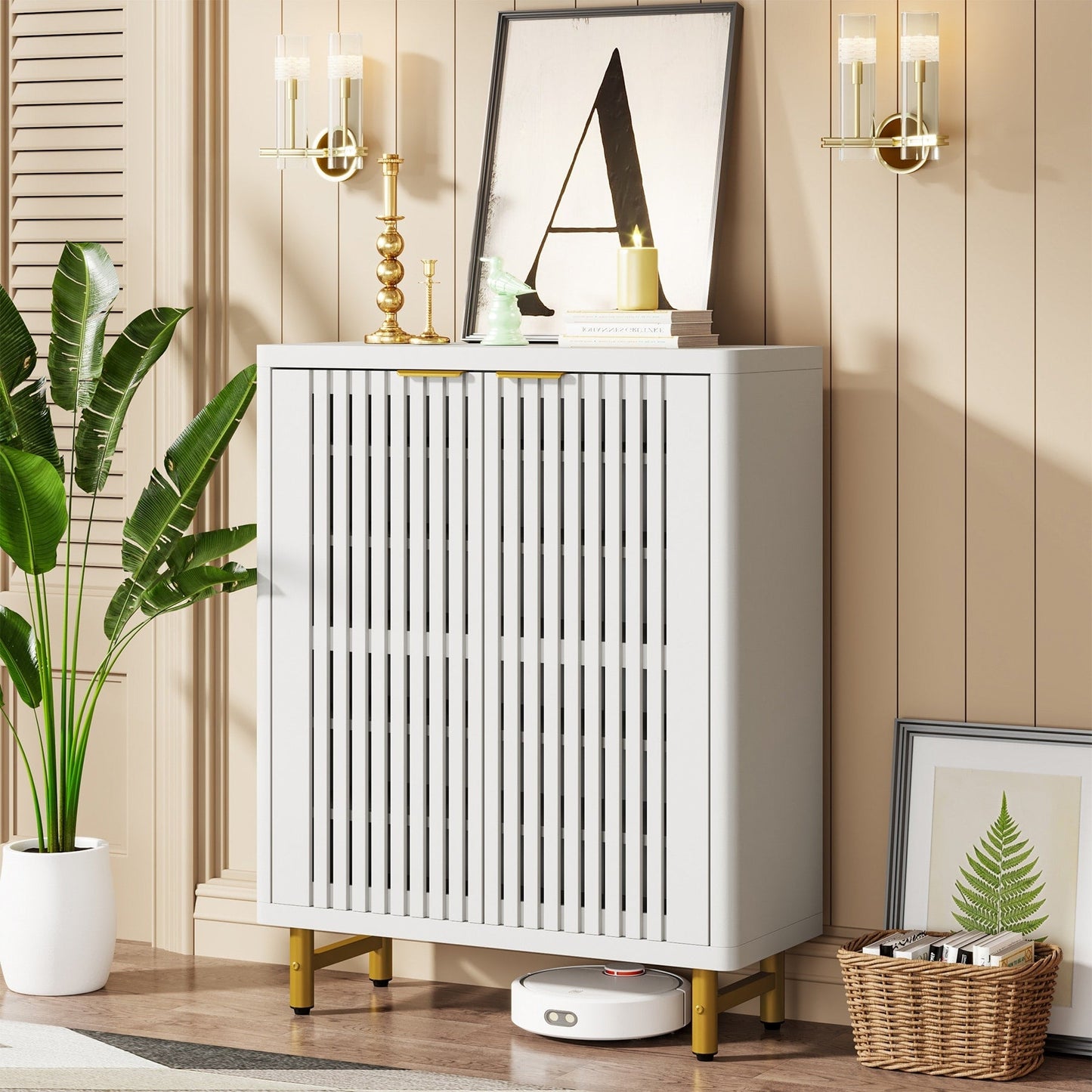 Meuble de rangement à chaussures 24 paires avec porte pour entrée et salon