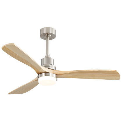 Ventilateur de plafond d'intérieur en bois Sofucor 52 avec télécommande et éclairage intégré en option