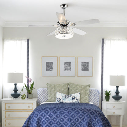 Ventilateur de plafond moderne à 4 lumières avec télécommande