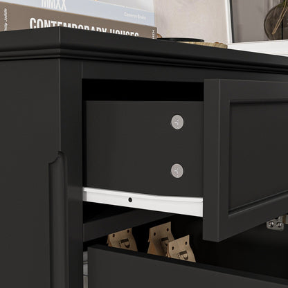 Buffet blanc laqué de 59,1 pouces, style contemporain et moderne du milieu du siècle