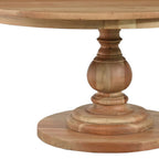 Table à manger ronde sur piédestal de 60 po - Finition bois fruitier