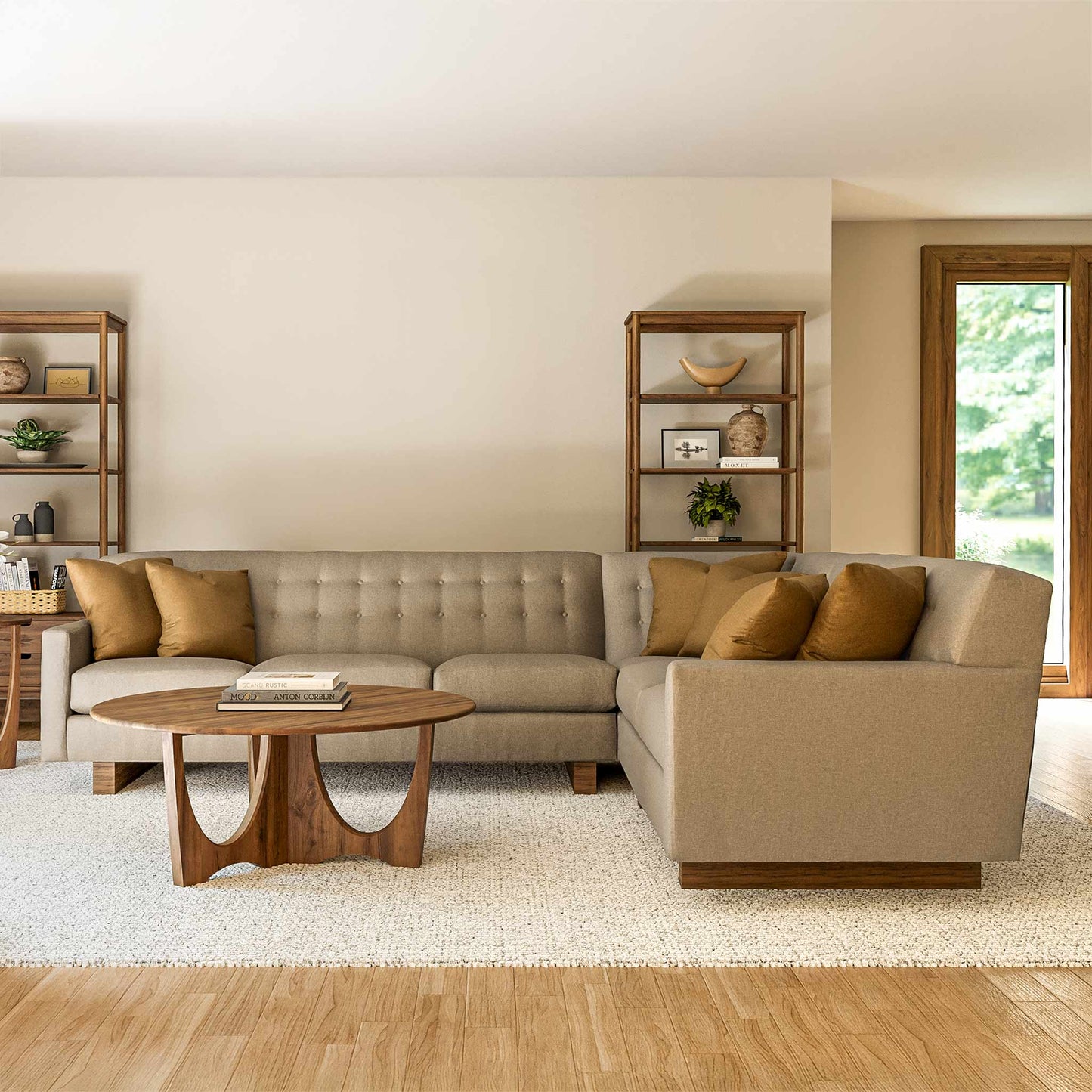 Canapé sectionnel en L à concevoir soi-même par Walnut Grove