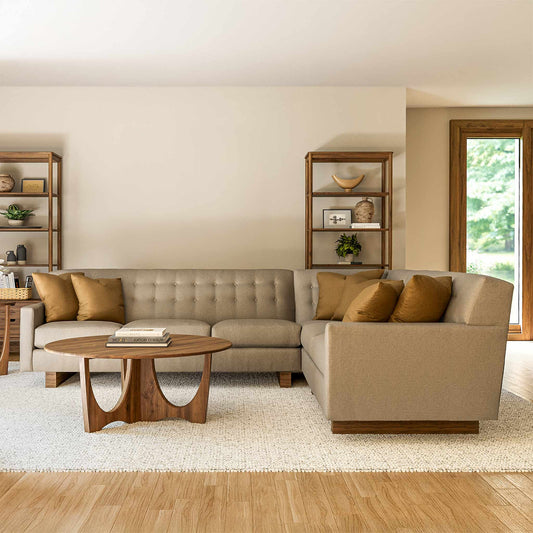 Canapé sectionnel en L à concevoir soi-même par Walnut Grove