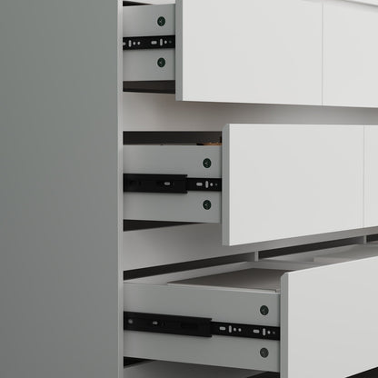 Commode d'appoint à 9 tiroirs 63W pour salon, chambre à coucher