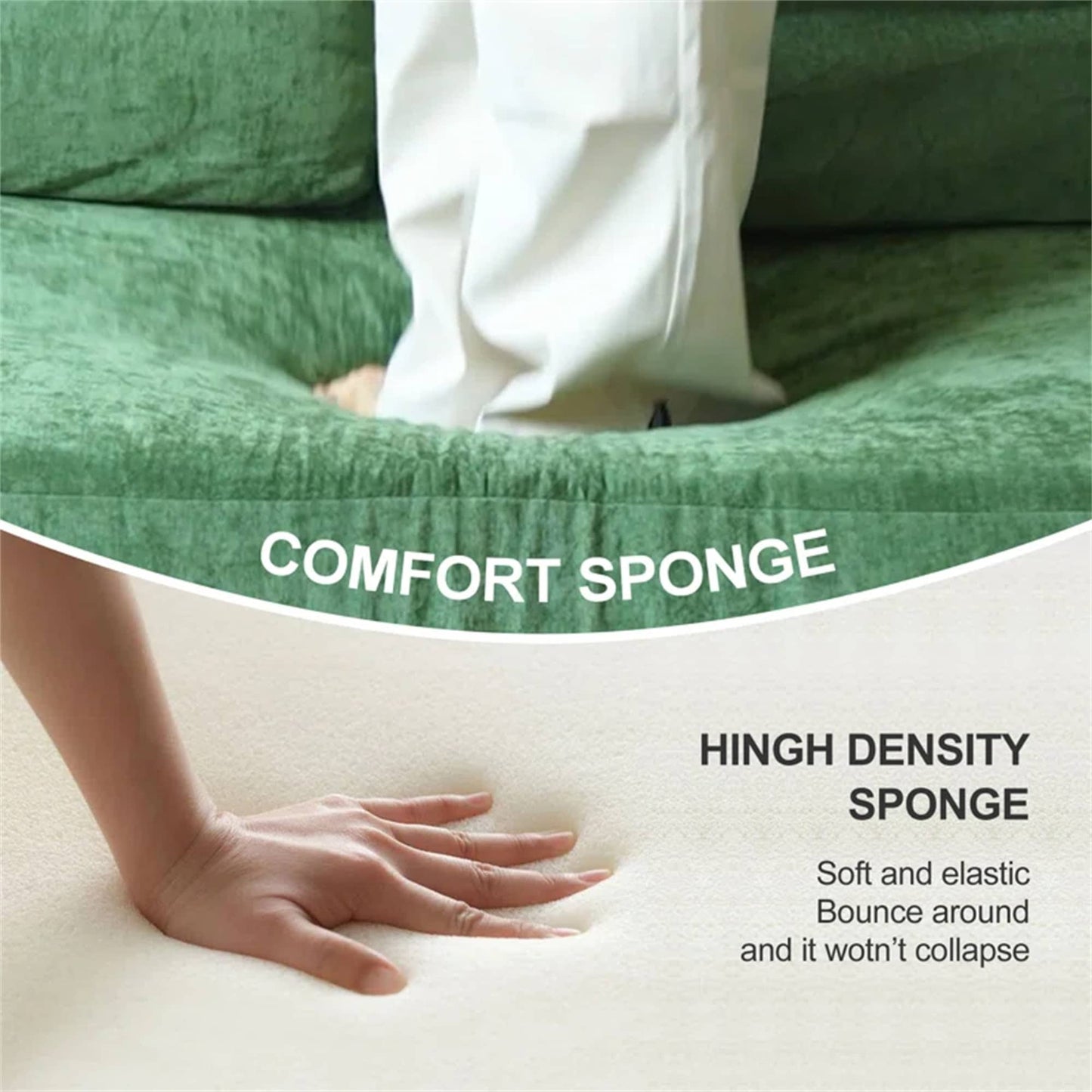 Canapé-lit convertible rembourré 70,87 $, fauteuil convertible, canapé de sol confortable pour salon, chambre, tissu chenille