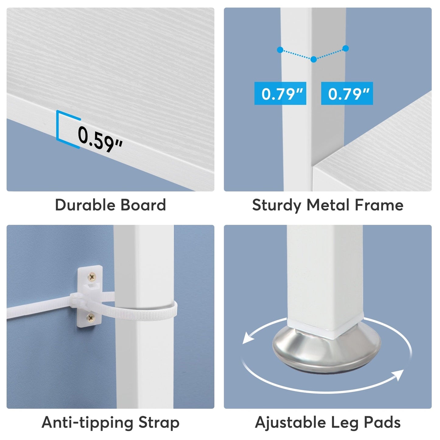 Bibliothèque industrielle à 6 niveaux en bois brun rustique, étagères ouvertes