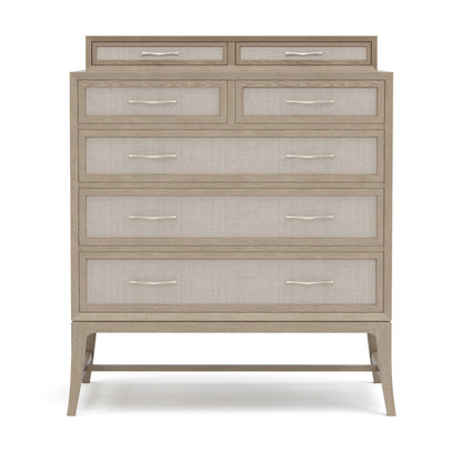 Coffre haut Maidstone, jute tissé avec galerie