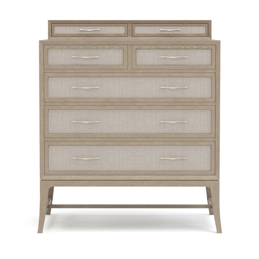 Coffre haut Maidstone, jute tissé avec galerie