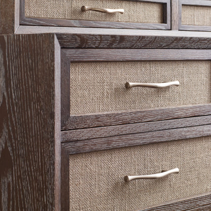 Coffre haut Maidstone, jute tissé avec galerie