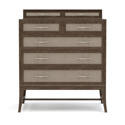 Coffre haut Maidstone, jute tissé avec galerie