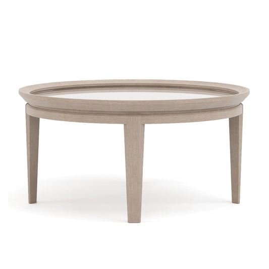 Table basse ronde Maidstone de 91 cm, en jute tissé