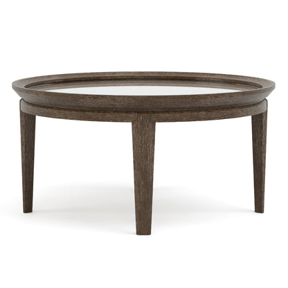 Table basse ronde Maidstone de 91 cm, en jute tissé