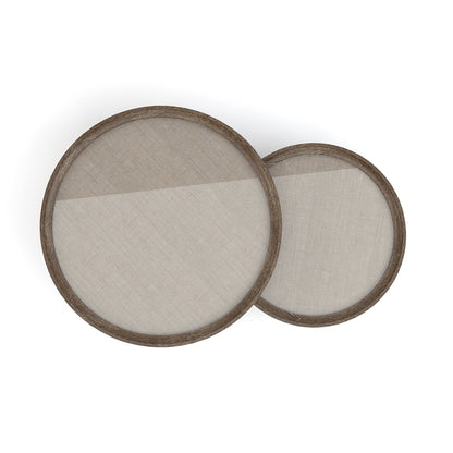 Table basse ronde Maidstone de 71 cm, en jute tissé