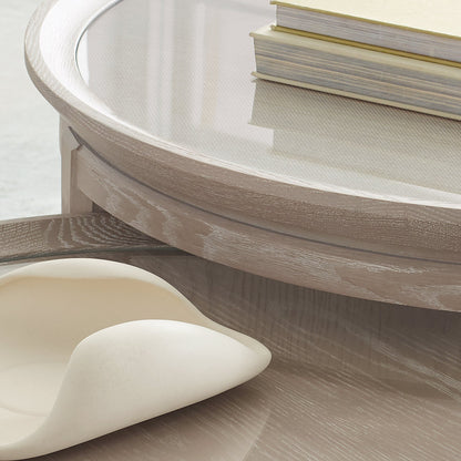 Table basse ronde Maidstone de 71 cm, en jute tissé