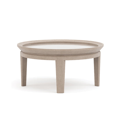 Table basse ronde Maidstone de 71 cm, en jute tissé