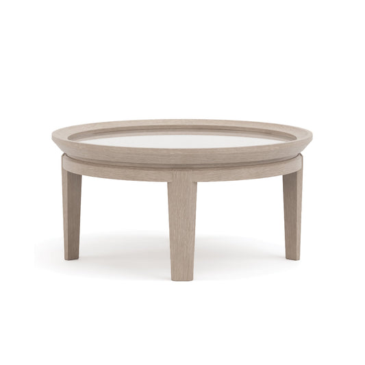 Table basse ronde Maidstone de 71 cm, en jute tissé