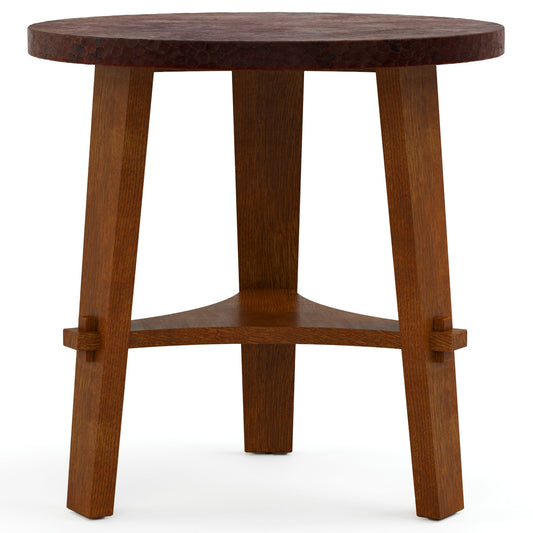 Table d'appoint avec plateau en cuivre