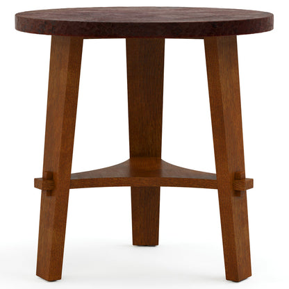 Table d'appoint avec plateau en cuivre