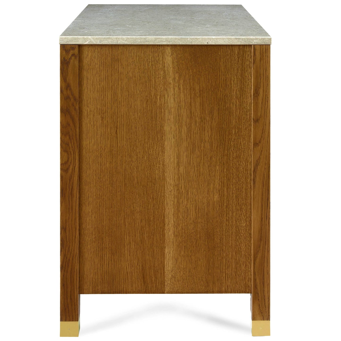 Table de chevet à deux portes Surrey Hills, plateau en pierre