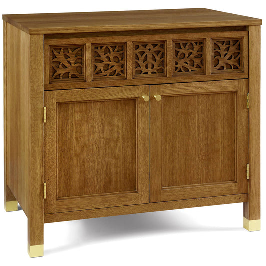 Table de chevet à deux portes Surrey Hills, plateau en bois