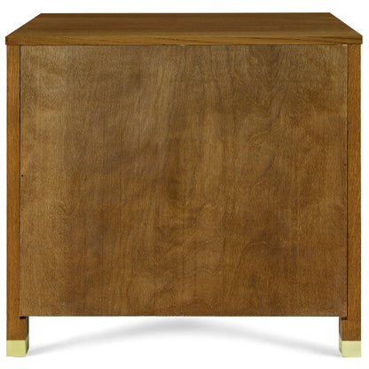 Table de chevet à deux portes Surrey Hills, plateau en bois