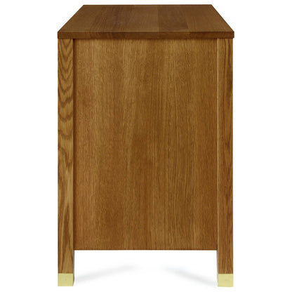 Table de chevet à deux portes Surrey Hills, plateau en bois