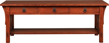 Table basse à trois tiroirs