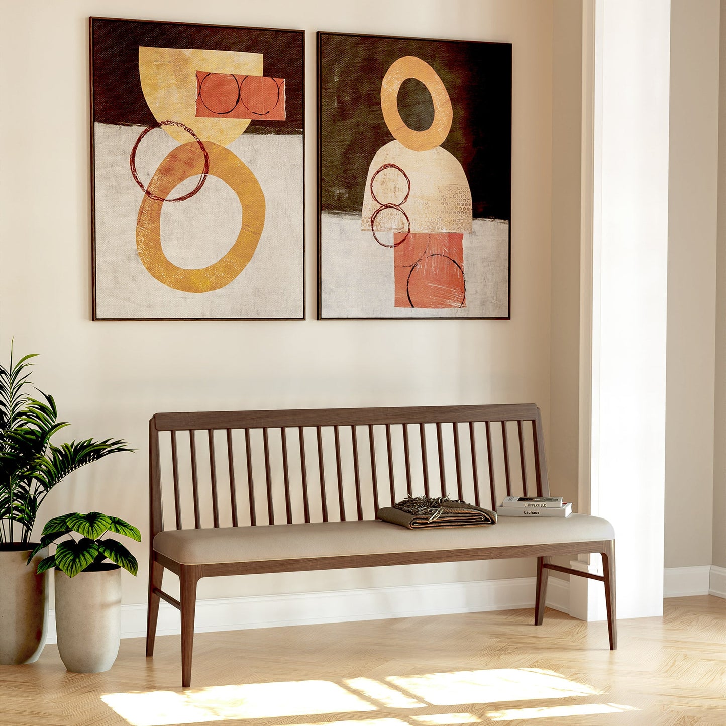 Banc à fuseaux Walnut Grove