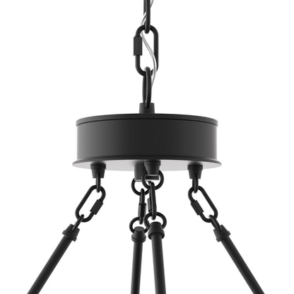 Lustre Acroma Farmhouse à 12 lumières, 40 po, en forme de roue de chariot, certifié UL - 40 po P x 138 po H