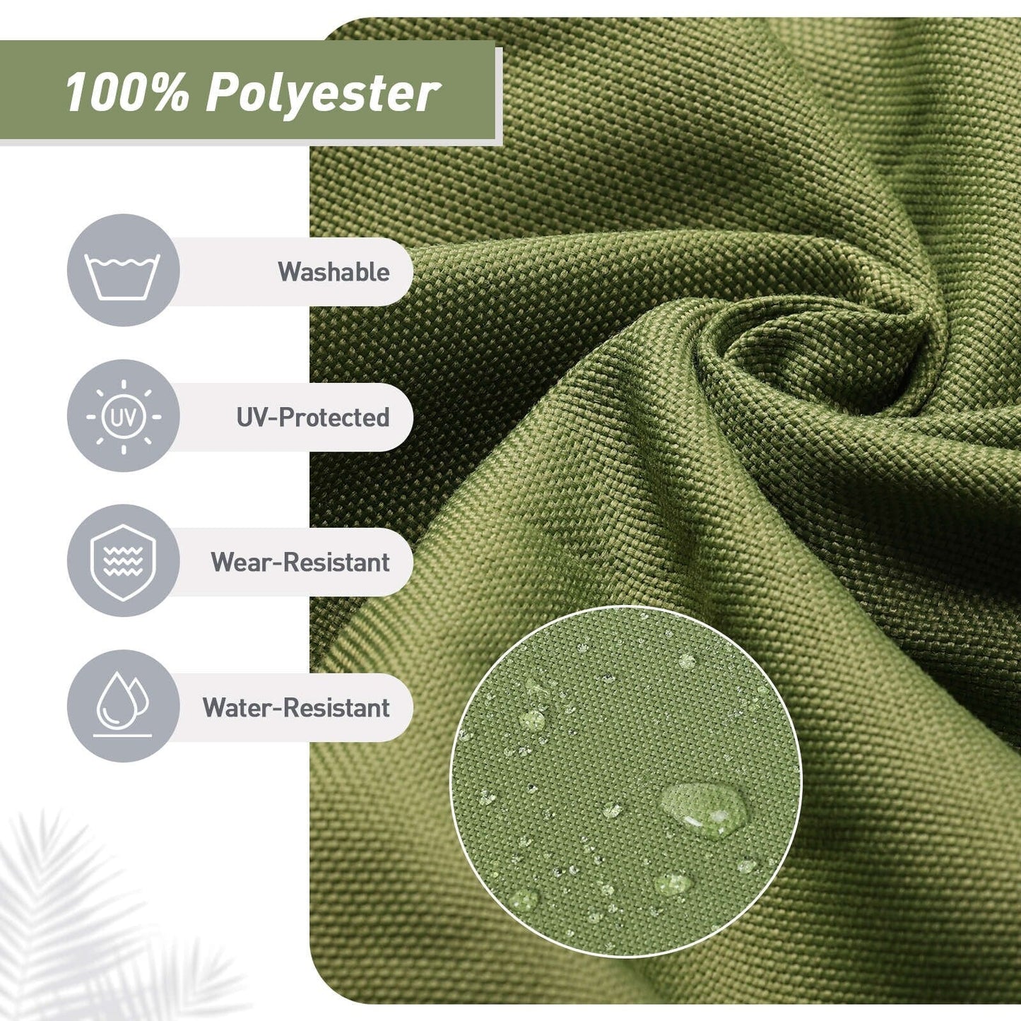 Lot de 4 coussins de chaise à dossier haut Aoodor Patio, 46 ​​x 21 x 4 pouces (coussins uniquement)