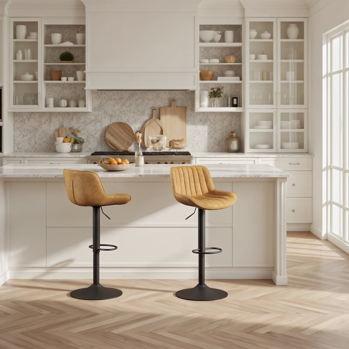 Tabouret de bar pivotant à hauteur réglable Art Leon, lot de 2