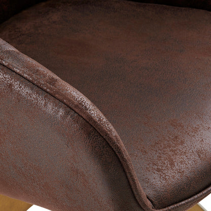 Fauteuil d'appoint pivotant Art Leon pour bureau moderne avec pieds en bois