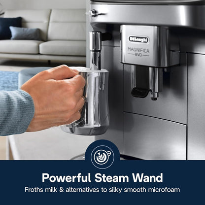 Machine à expresso automatique avec mousseur manuel et moulin intégré, ECAM29043SB