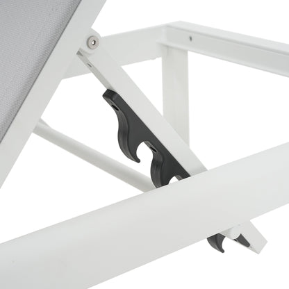 Chaise longue d'extérieur en aluminium Cape Coral (lot de 2) par Christopher Knight Home - 77,56 po x 25,20 po x 11,80 po