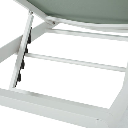 Chaise longue d'extérieur en aluminium Cape Coral (lot de 2) par Christopher Knight Home - 77,56 po x 25,20 po x 11,80 po