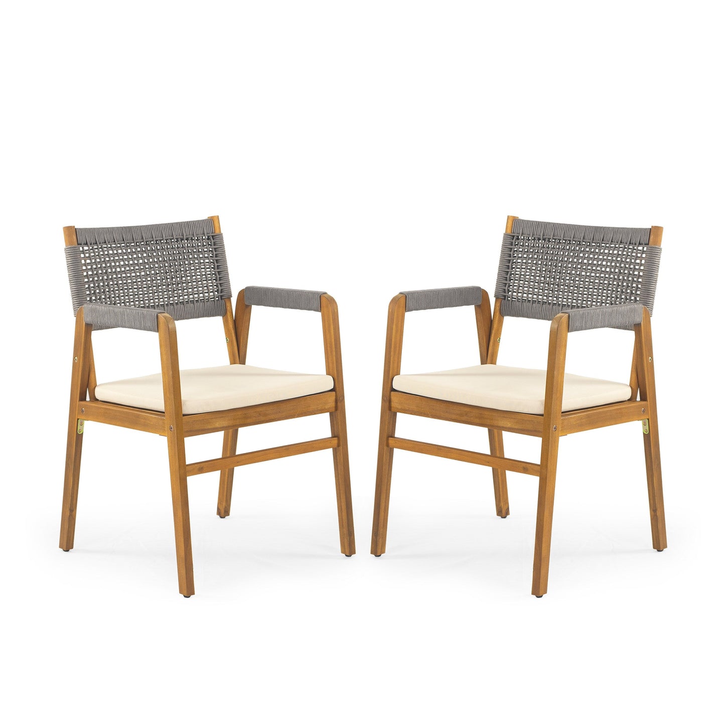 Ensemble de salle à manger d'extérieur Captef 5 pièces en bois d'acacia par Christopher Knight Home