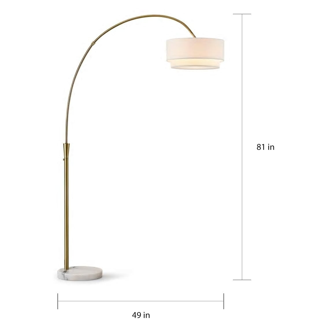 Lampadaire en arche Carson Carrington Flam de 81 pouces