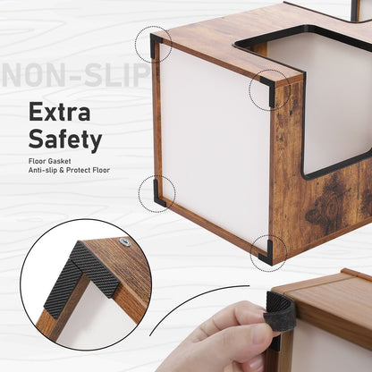 Niche pour chat, lit pour chat, arbre à chat avec griffoir et tapis amovibles