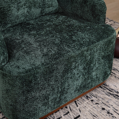 Fauteuil pivotant en chenille, canapé d'appoint confortable à 360 degrés pour salon, chambre et bureau avec coussin amovible